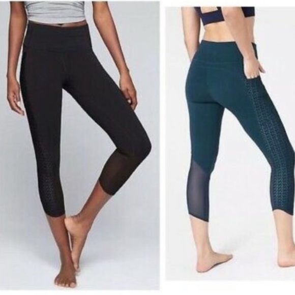 Athleta Pants - Athleta Black High Rise Mosaic Chaturanga To Town